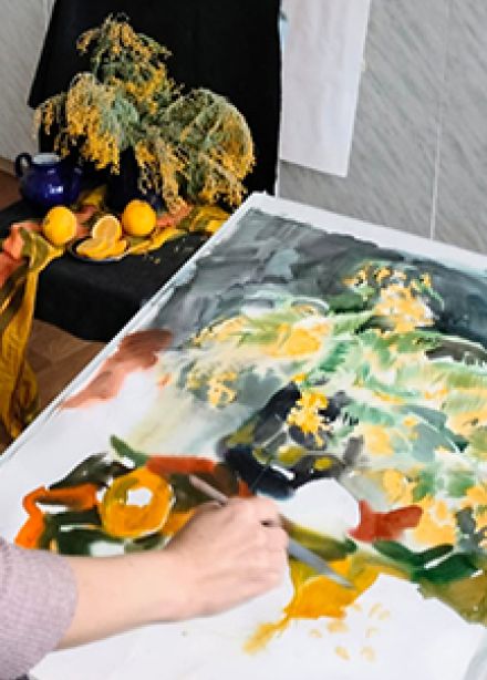 Цветы весны. Музейное занятие